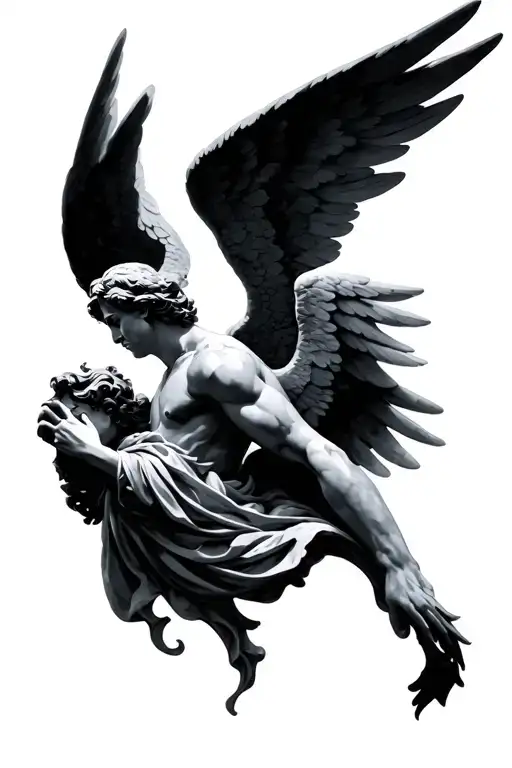 Angel Michael archangel tattoo design idea
