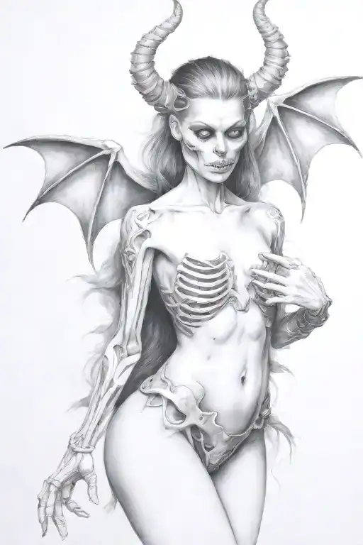 skeleton ripping out mind and heart, full body tattoo design idea