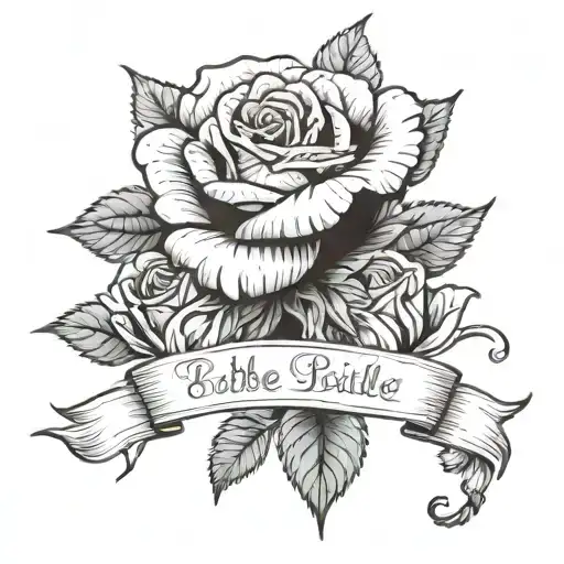 Bible verse rose intertwined tattoo design idea