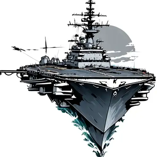 Aircraft Carrier tattoo design idea