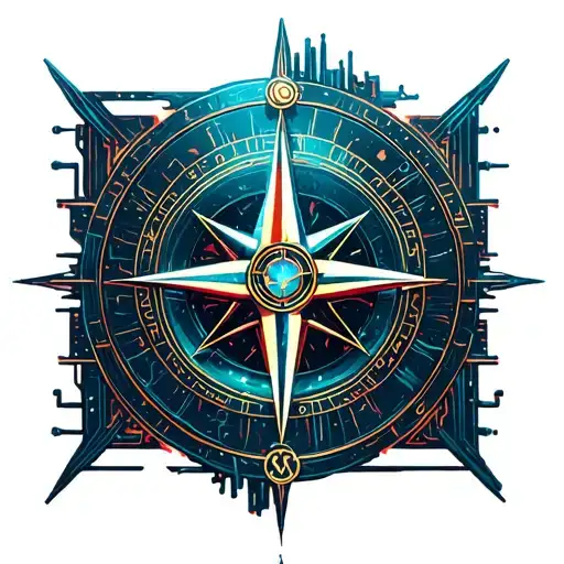compass tattoo design idea