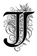 "JJ" letters tattoo design idea