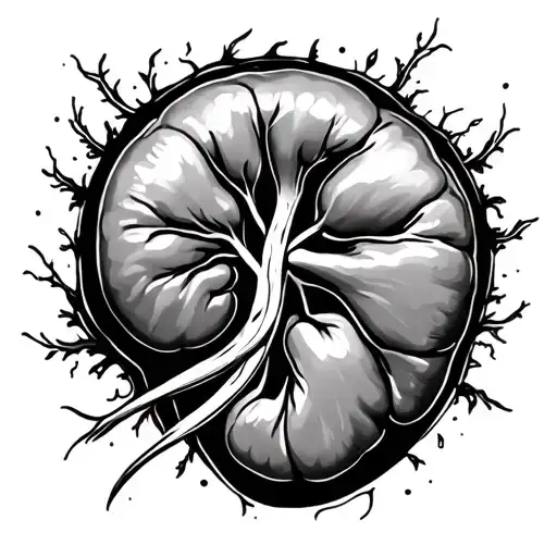 Kidney tattoo design idea
