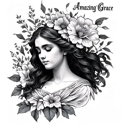 Amazing Grace tattoo design idea