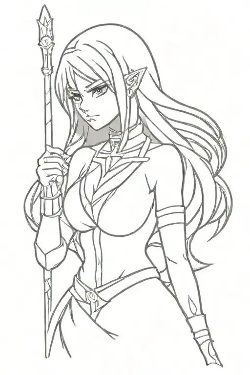 Erza scarlet as goddess tattoo design idea
