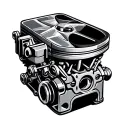 V8 engine piston tattoo design idea
