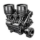 V8 engine piston tattoo design idea