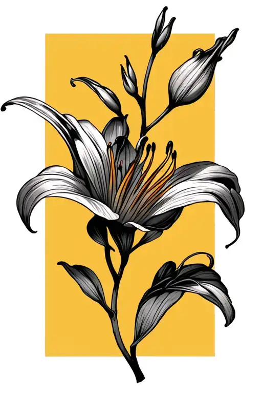 Asiatic Lily - Starlette tattoo design idea