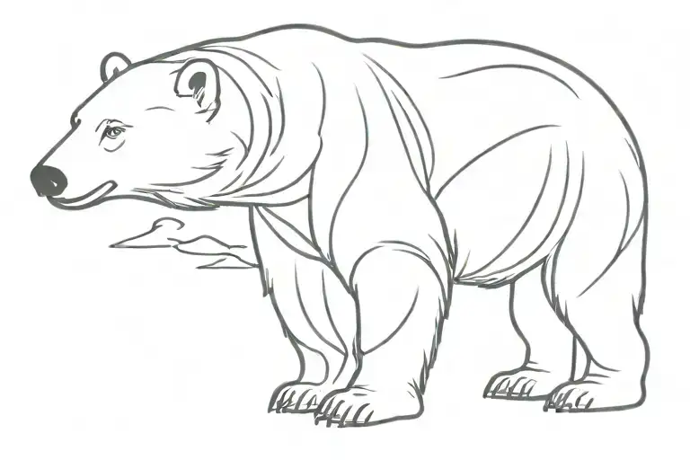 polar bear king tattoo design idea