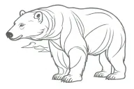 polar bear king tattoo design idea