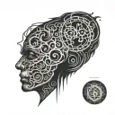 alone dark thought depression  scarification tattoo design idea