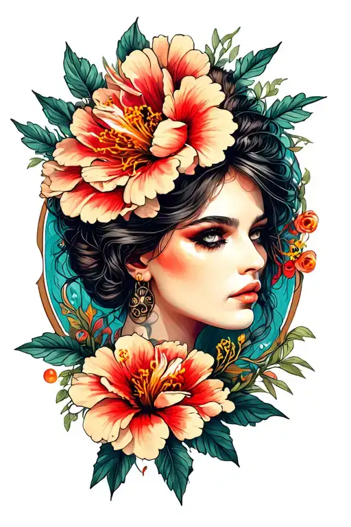 fleur ibiscus noelie steampunk inspired tattoo tattoo design idea
