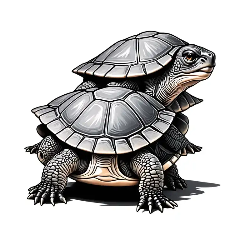 3 Turtle tattoo design idea