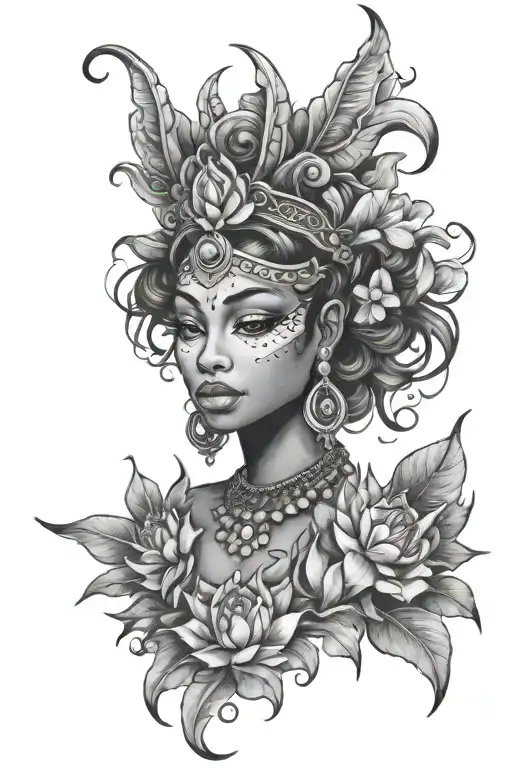 oshun tattoo design idea