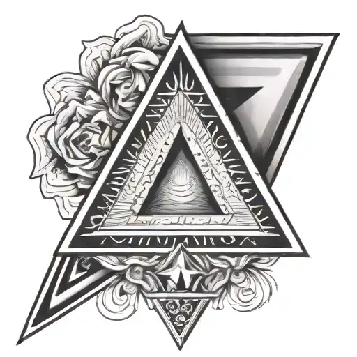 Aa Triangle tattoo design idea