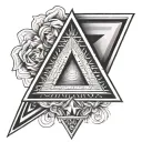 Aa Triangle tattoo design idea