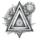 Aa Triangle tattoo design idea