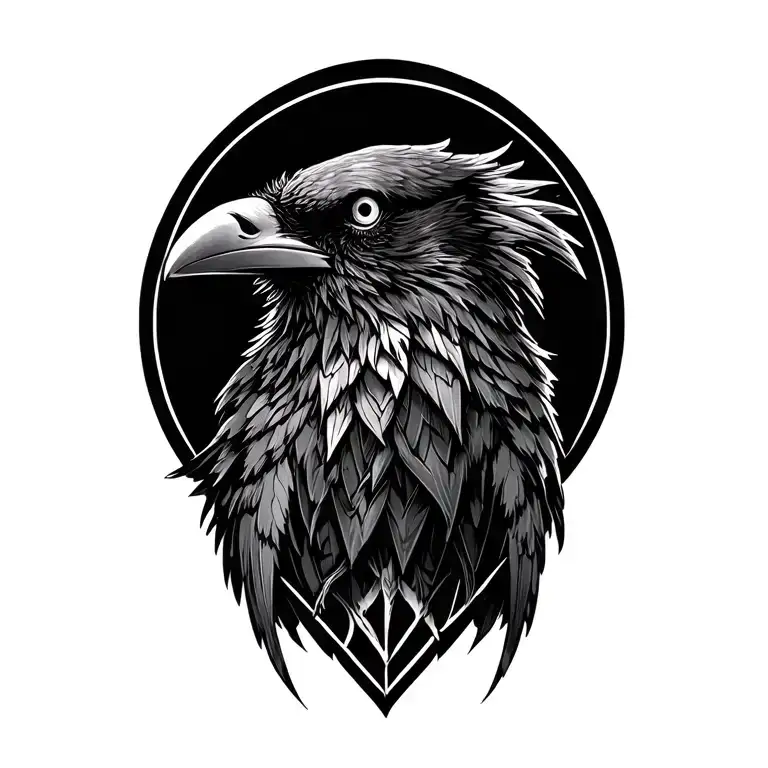 Odin’s  ravens tattoo design idea