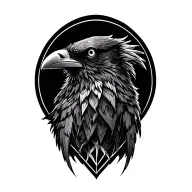 Odin’s  ravens tattoo design idea