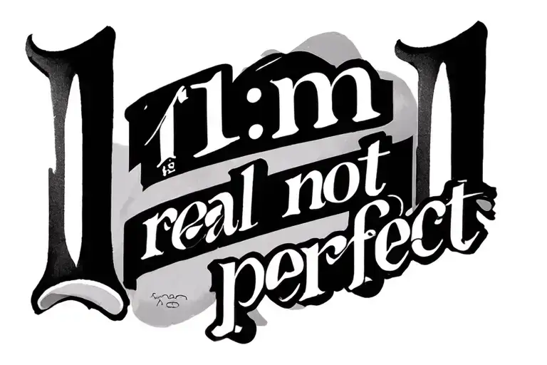 11:11 I am real not perfect tattoo design idea