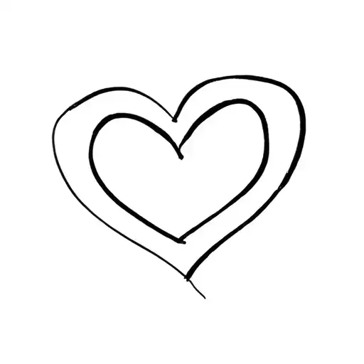 double hearts tattoo design idea