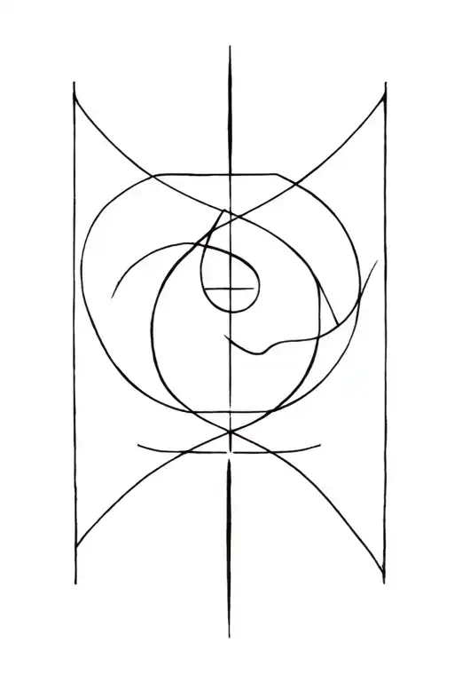 order and chaos symbols tattoo design idea