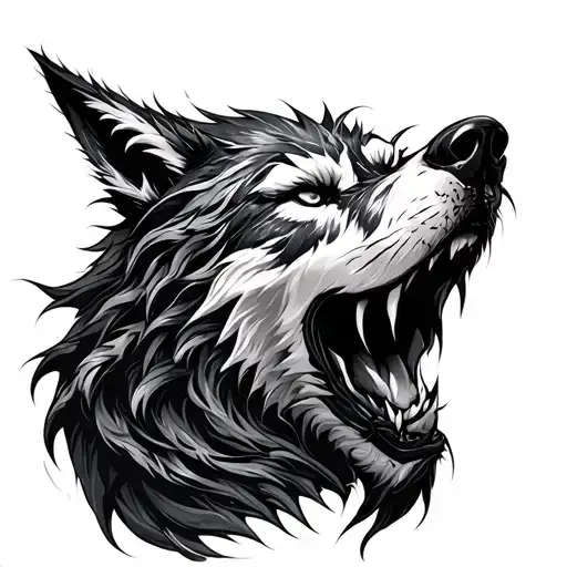 The fenris wolf and the Midgard Worm tattoo design idea