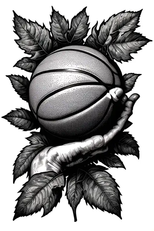 gods plan over mine basketball and leaves wrapped around forearm make the sleeve chosen one tattoo design idea