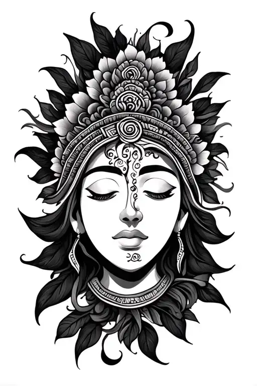 Sanskrit breath peace of mind tattoo design idea