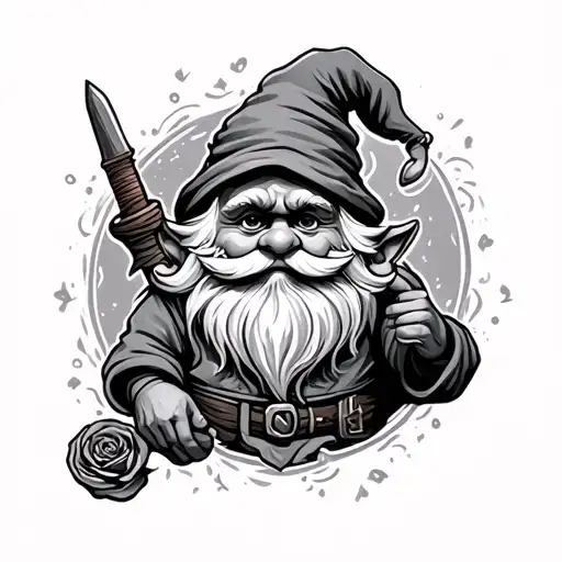 Gnome tattoo design idea