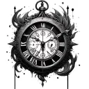 chronos clock tattoo design idea