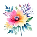 Birth Flower august, january, october tattoo design idea