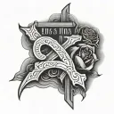 3 crosse john 13:7 tattoo design idea