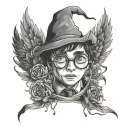 Small Harry Potter tattoo design idea