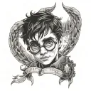 Small Harry Potter tattoo design idea