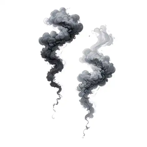 Filler Clouds and Smoke tattoo design idea