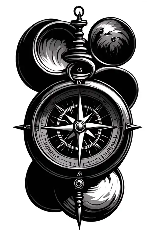 compass tattoo design idea