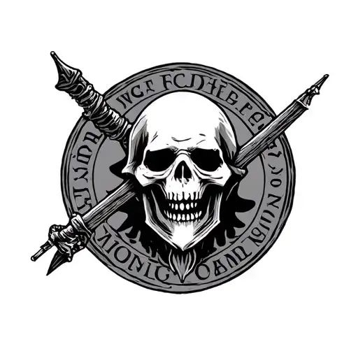 grim reaper death seal tattoo design idea