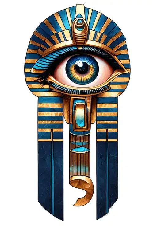 eye of horus and eye of rah Egyptian god tattoo design idea