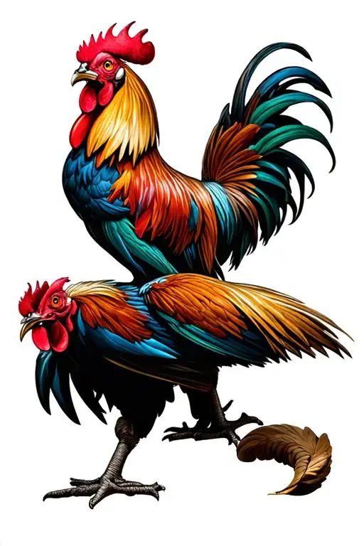 "Haney" Fighting Roosters tattoo design idea