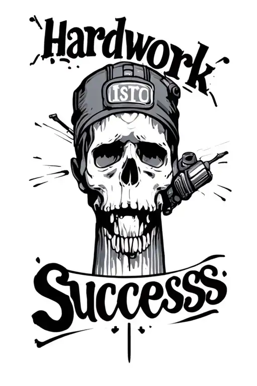 hardwork is success tattoo design idea