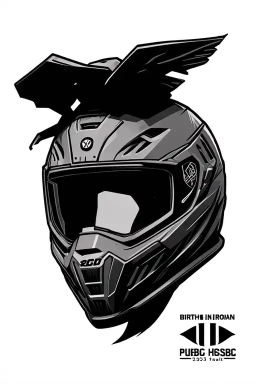 offroad helmet, Birth date in Roman, hsbc logo, 2025 and engineering, pubg mobile tattoo design idea