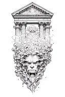 parthenon tattoo design idea