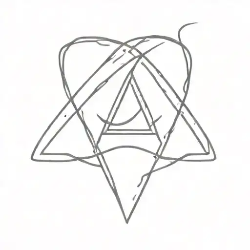 alpha symbol life and sea tattoo design idea