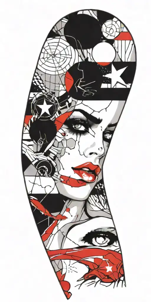 comic book tattoo design idea