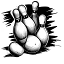 Bowling Pin tattoo design idea