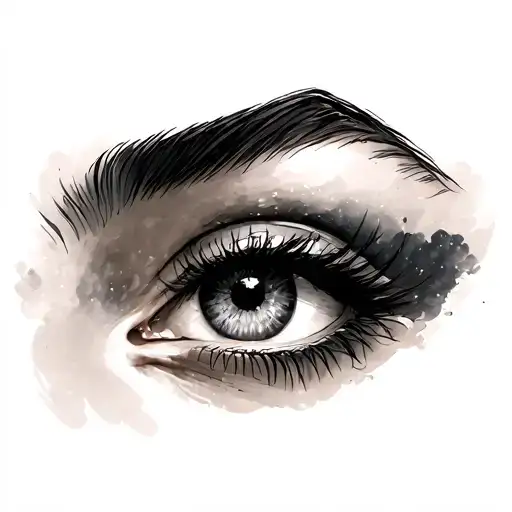 Above Eyebrow tattoo design idea