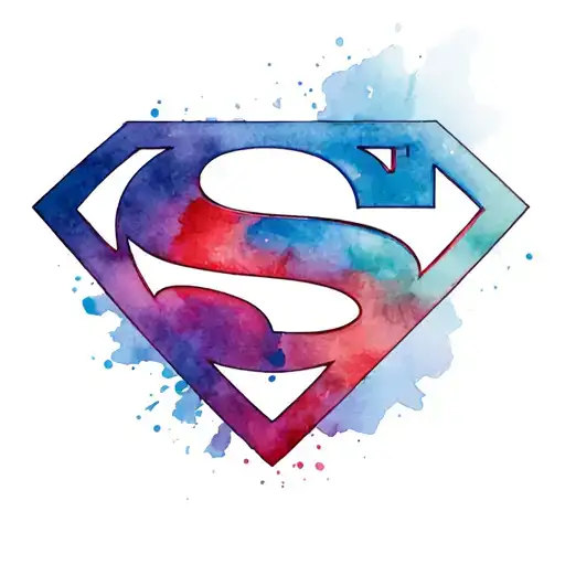 Superman logo surrounded tattoo design idea
