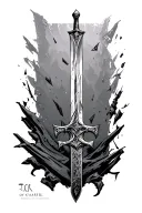 "Sword Shards of narsil" The Lord Of The Rings tattoo design idea