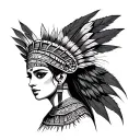 Aztec Princess  tattoo design idea